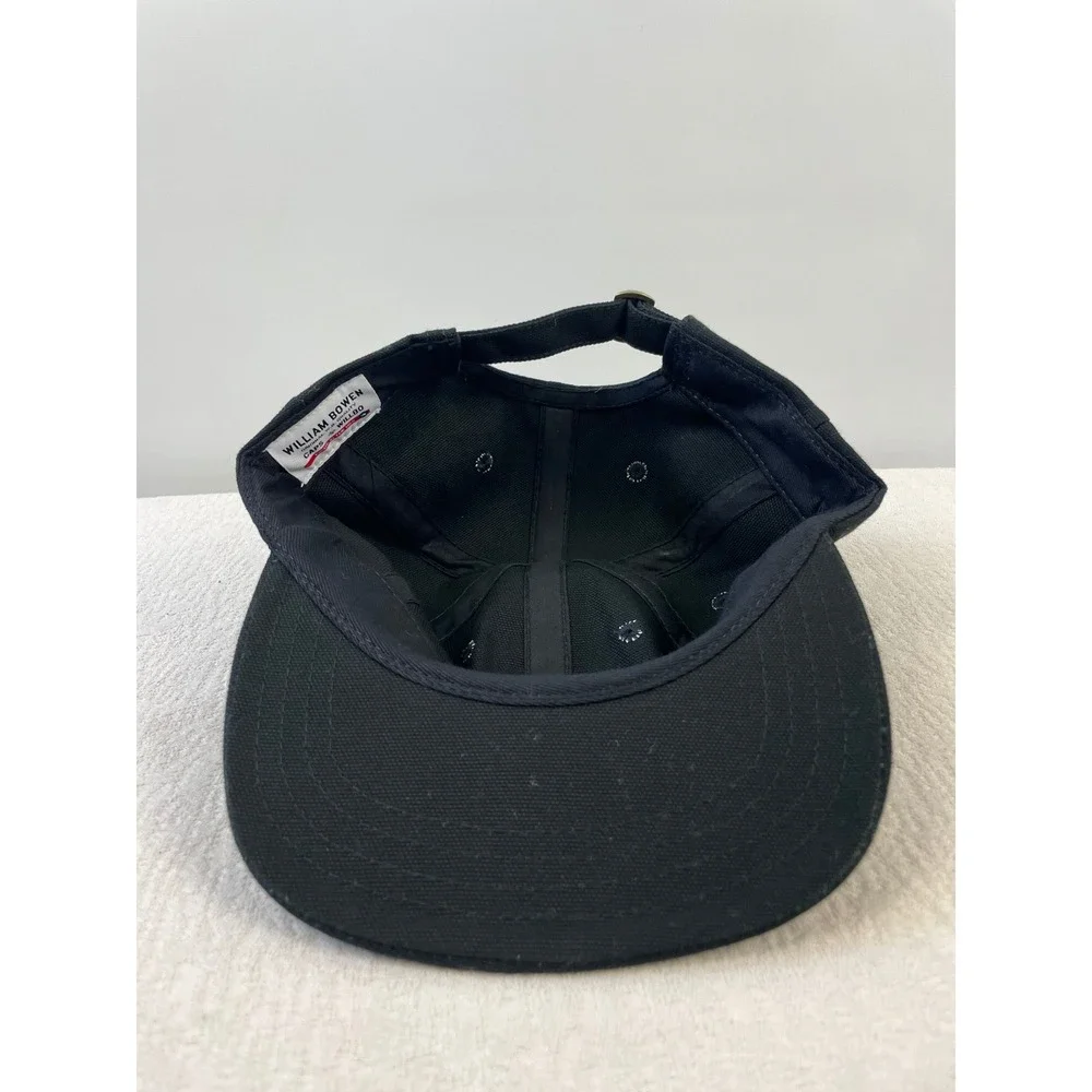 Willbo William Bowen Mens Black Canvas Baseball Cap Hat Made in USA Adjustable